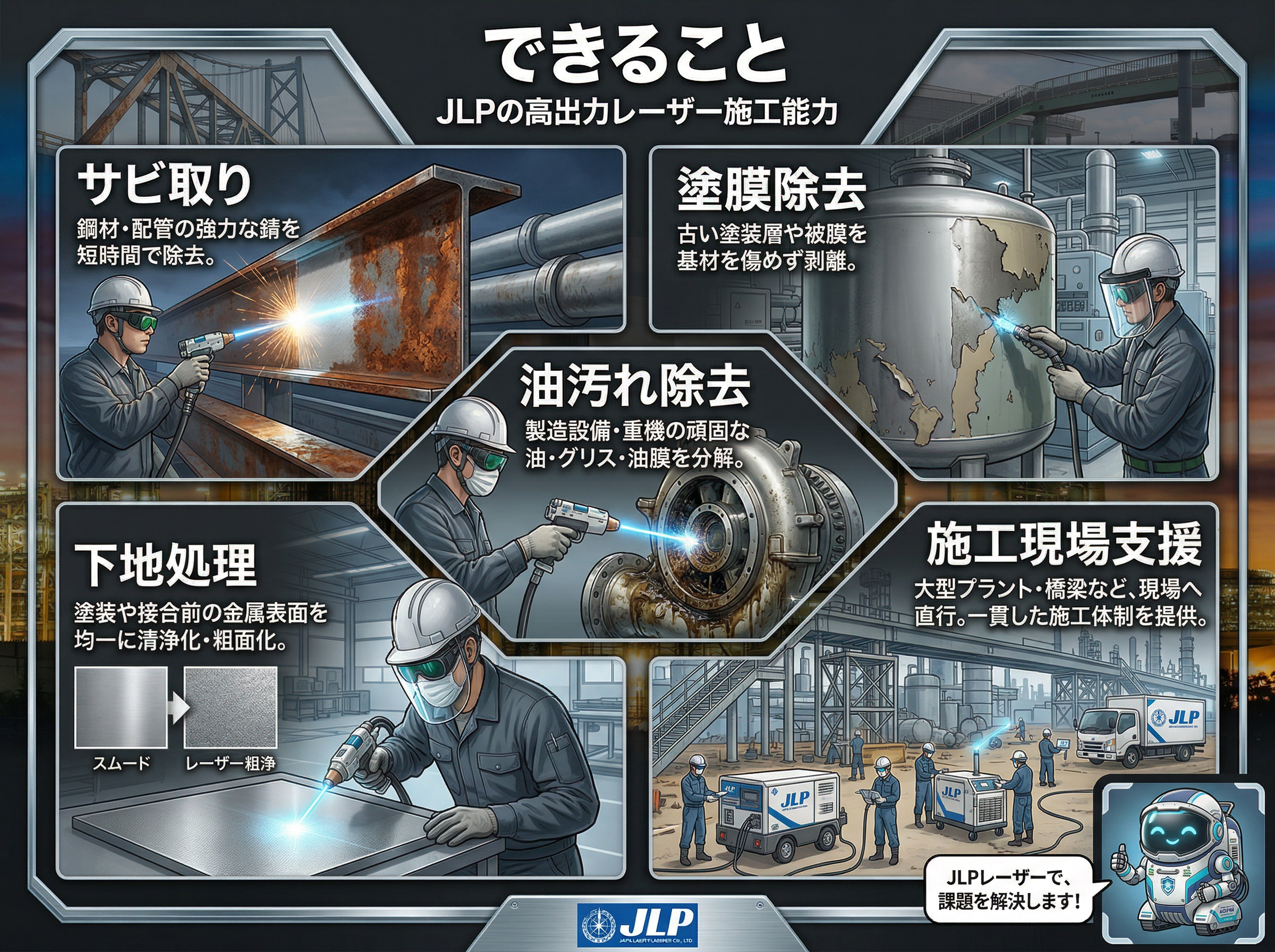 レーザークリーナーでできること一覧