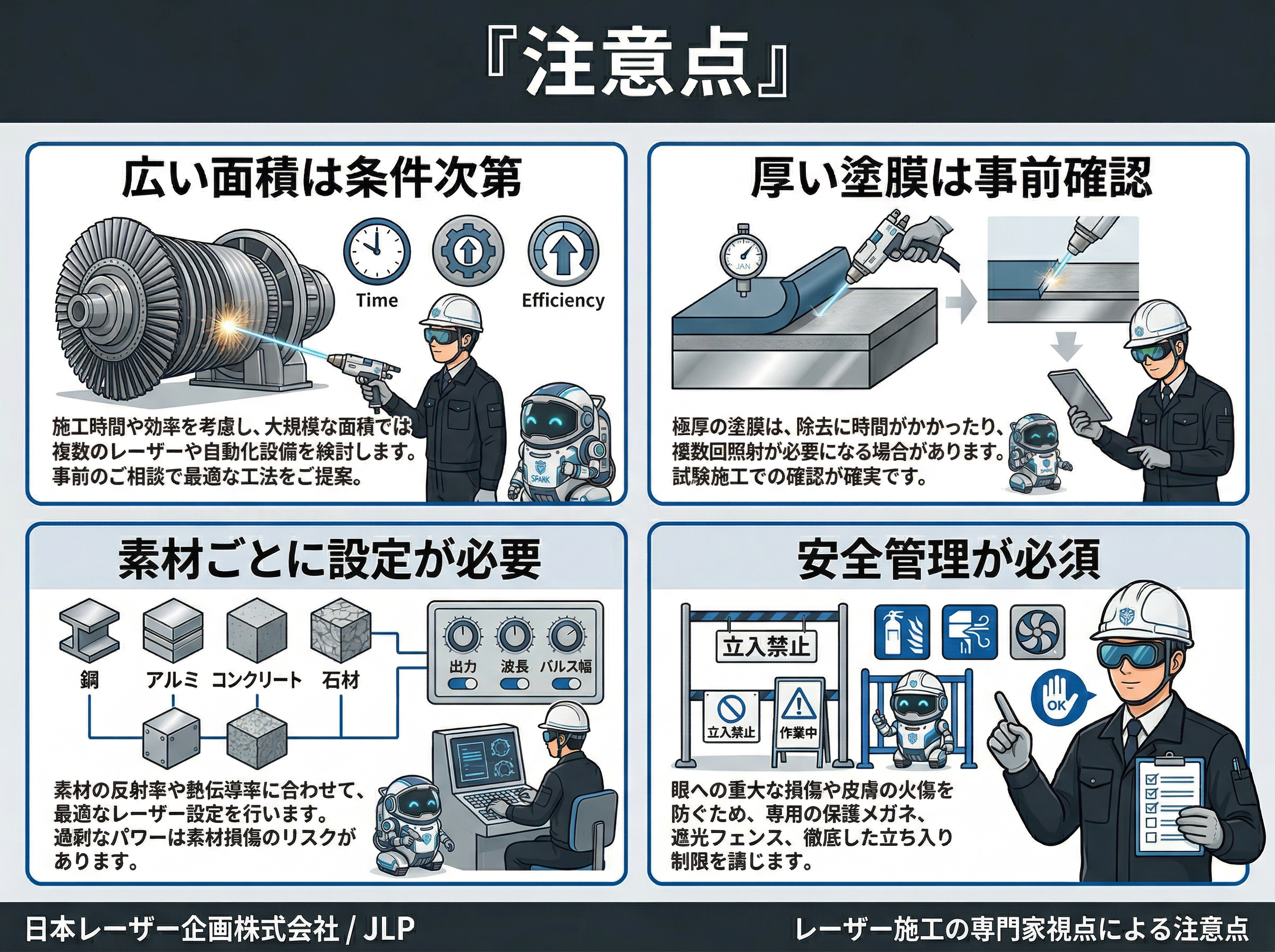 レーザークリーナーの注意点と向いていないケース